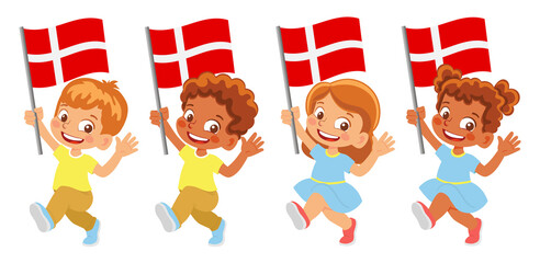 Denmark flag in hand set