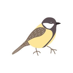 cartoon sparrow bird icon, flat style