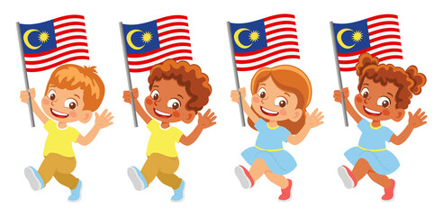 Malaysia flag in hand set