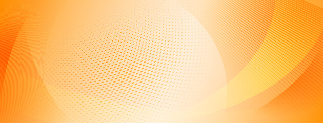Abstract halftone background of small dots and wavy lines in orange colors