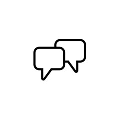 Dialogue Icon  in black line style icon, style isolated on white background