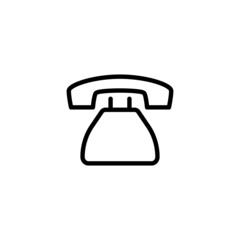 Phone Icon  in black line style icon, style isolated on white background