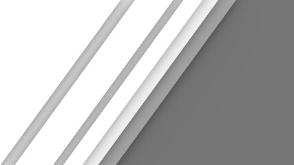 Obraz premium Abstract background with grey and white color paper cut shapes.