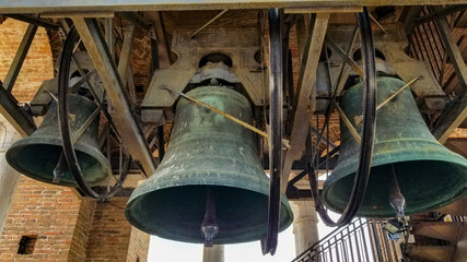 Fototapeta premium Bells in the Torre dei Lamberti in Verona, Italy