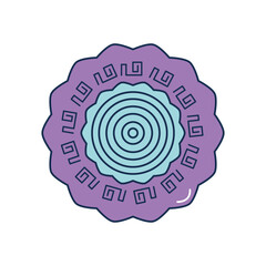 chinese mooncake icon, line fill style