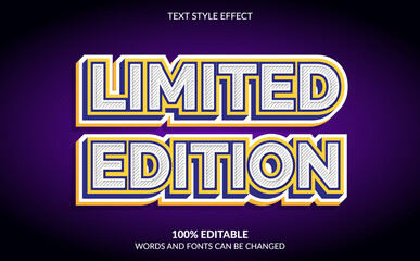 Editable Text Effect, Limited Edition Text Style