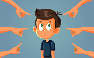 Sad Boy Being Bullied By Mean Classmates