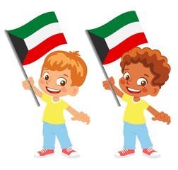 kuwait flag in hand set