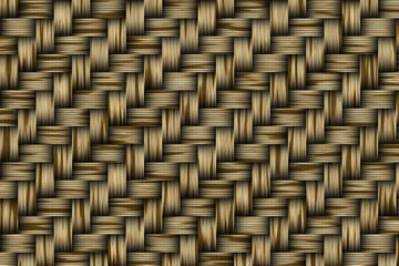 Rattan texture, detail handcraft bamboo weaving background. Brown wicker basket illustration