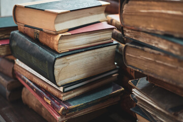 Pile of Antique Books