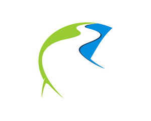 Obraz premium Road way inside the leaf shape