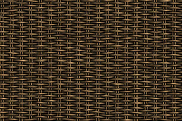 Rattan texture, detail handcraft bamboo weaving background. Brown wicker basket illustration