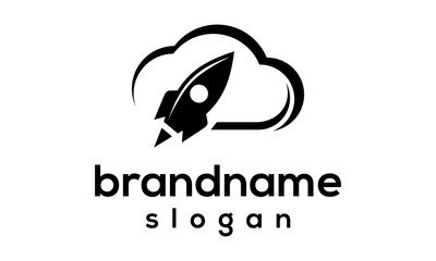 Modern rocket logo design vector EPS 10