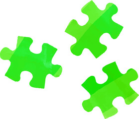 Obraz premium Cute Watercolor Puzzle