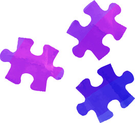 Obraz premium Cute Watercolor Puzzle