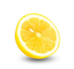 Lemon on white background