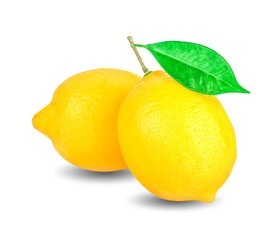 Lemon isolated on white background