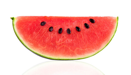 Sliced of watermelon isolated on white background.