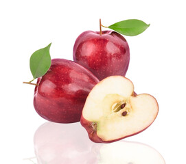 red apple isolated on white background
