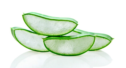 aloe vera isolated on white background