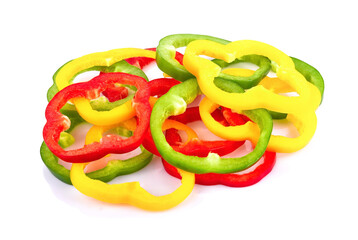 Bell peppers isolate on white background - Image