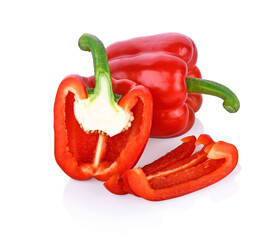 Red peppers isolated on white background - Image