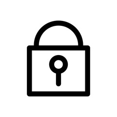 padlock icon with outline style for your web design, logo, UI. illustration