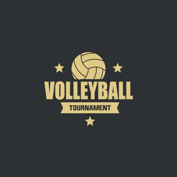 Illustration vector graphic of Volleyball logo. Retro Logo, Vintage Logo Design Template Inspiration