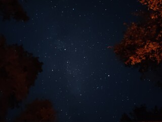 Fototapeta na wymiar starry night, long exposure shot