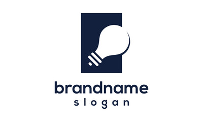 Modern light bulb logo  design vector
