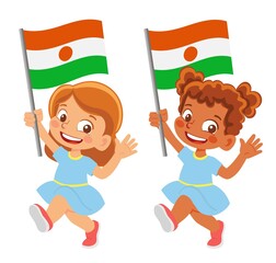 niger flag in hand set