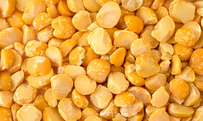 A uniform background of dried yellow peas