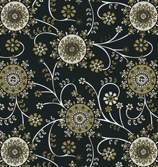 traditional Indian paisley pattern on    background