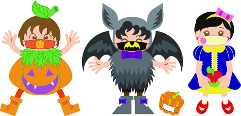 マスクして仮装してハロウィンパーティ