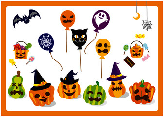 ハロウィンパーティ パーティーグッズ カボチャ  風船　お菓子