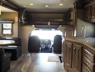 Class C motor home RV interior