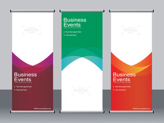Business banner roll up set,standee banner template,Modern banner.
