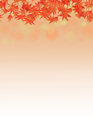 秋をイメージしたモミジの葉の背景イラスト