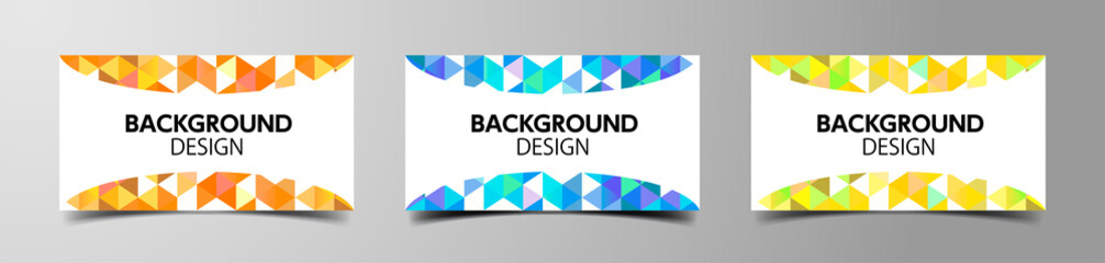 三角形が並んだ抽象的な背景デザイン、図形のパターンデザイン、カードデザインのテンプレート