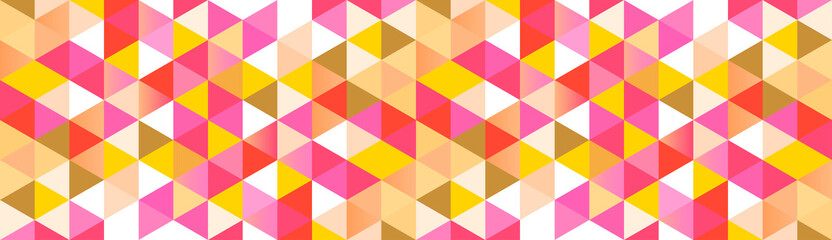 Fototapeta premium 三角形が並んだ抽象的な背景デザイン、図形のパターンデザイン、カードデザインのテンプレート