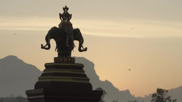 Wat Maha That Wachiramongkol (Wat Bang Thong), a famous temple in Krabi Province
