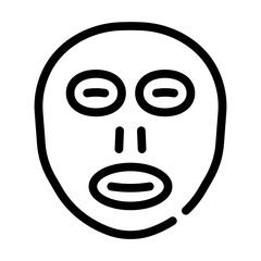facial sunscreen mask line icon vector illustration