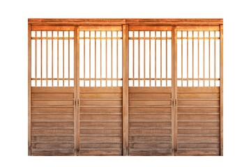 Shoji , Traditional Japanese door,window or room divider consisting isolated on white background