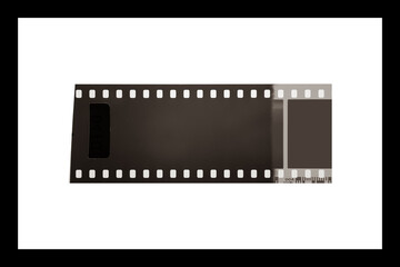 (35 mm.)Vintage film frame.With white space.film camera.