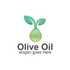 Olive oil gradient logo design vector template