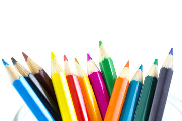 Wooden color pencil isolated