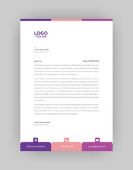 Simple Modern Creative & Clean business style Letterhead vector template design