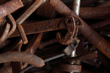rusty metal chain