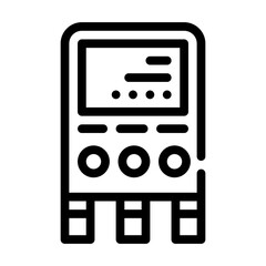 gauge manifold measuring equipment line icon vector illustration