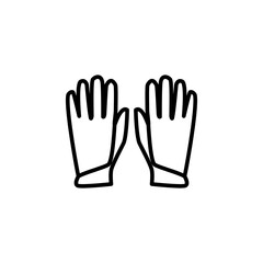 glove icon outline style for your web design